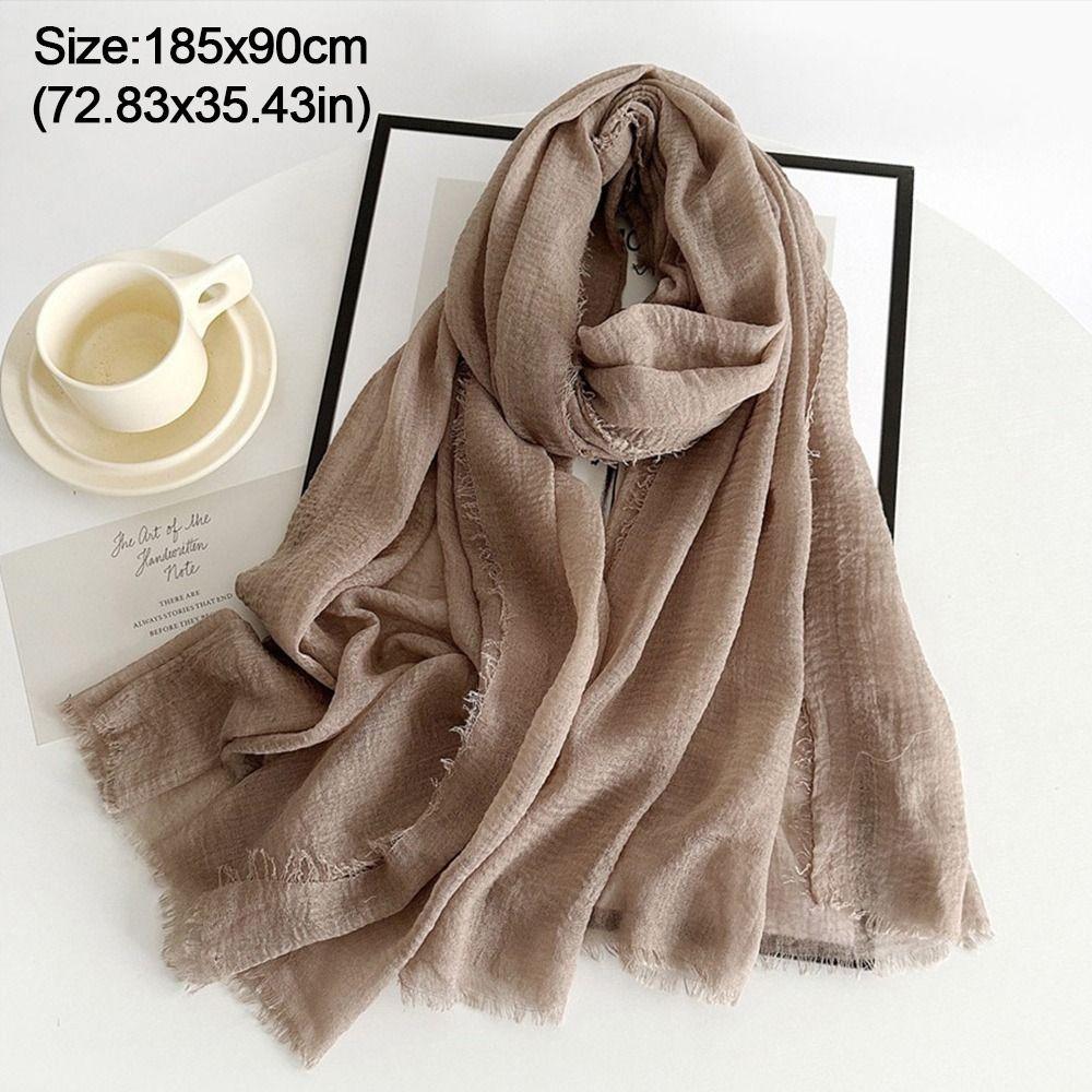 Big Size Turban Shawl Crinkle Women's Shawls New Hijab Hood