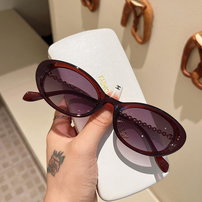 Oval Shape Sunglasses Women European American Style UV Protection Fashion Trendy Sun Glasses for Women Men