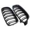 F30 Grill, Front Hood Kidney Grille For-BMW 3 Series F30 F31 F35 2013- (Double Slat Matt Black Grill, 2-Pc Set)