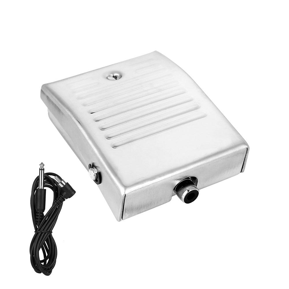 Stainless Steel Tattoo Foot Pedal RCA Interface Tattoo Machine Gun Foot Switches