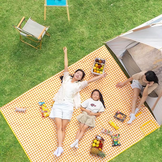 Ruilin Sandproof Waterproof Picnic Blanket - Quick-Dry Large Outdoor Mat for Beach, Camping & Travel