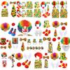 Clown Costume Set Red Clown Noses Shoes Vests Hats Wigs Bow Ties