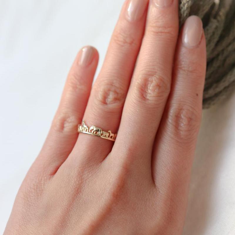 Huitan Korean Style Personality Women Rings Metal Gold Color Animal Ring Party Daily Wear Female Statement Jewelry Gift
