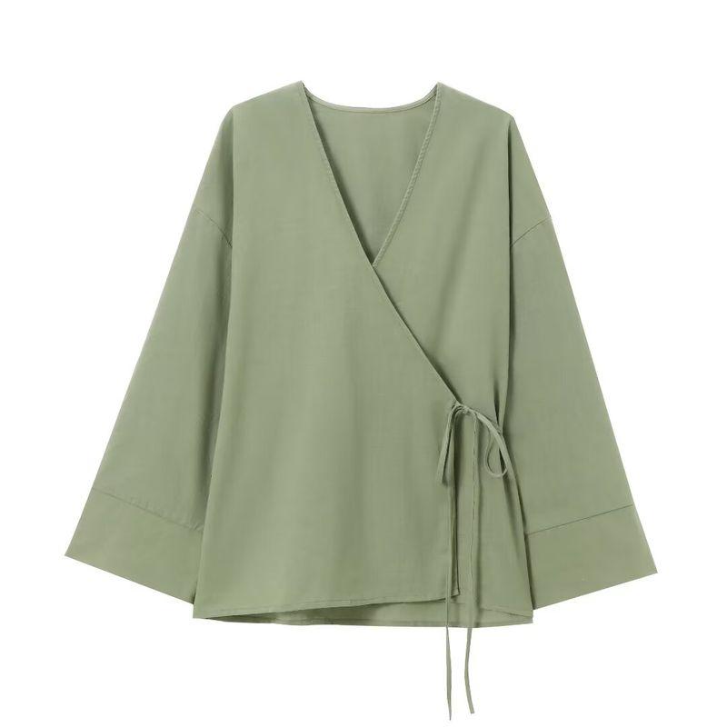 Zbzr Spring New Women Clothes Western Style Texture Double Placket Kimono Outerwear Trousers 5427743 5427431