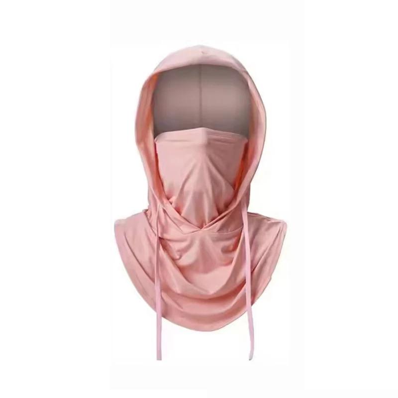 

Летняя шляпа с полной защитой лица от солнца, маска для лица, шляпа для пеших прогулок и кемпинга на открытом воздухе, защита от УФ-излучения, шляпа с защитой шеи One Size розовый