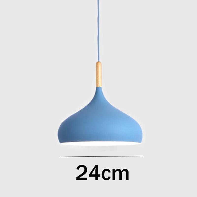 Iron Pendant Light Dia 26cm Colorful Restaurant Kitchen Home Ceiling Lamp Vintage Hanging Light Lampshade Decorative Lamps Ce