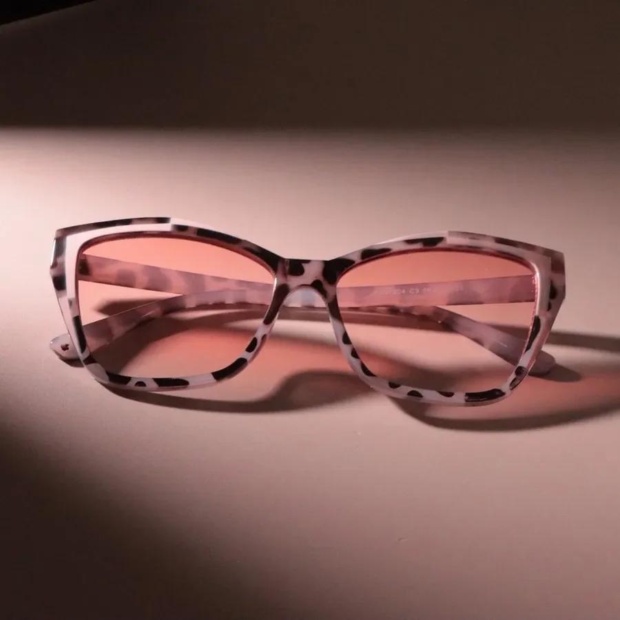 Stilvolle Cat-Eye-Sonnenbrille Damen Herren Vintage Marke Spiegelgläser Sonnenbrille Weiblich Männlich Modefarben