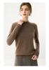 Women's Cashmere Half-High Neck Slim-Fit Sweater - Solid Color, Warm, Versatile for Autumn and Winter