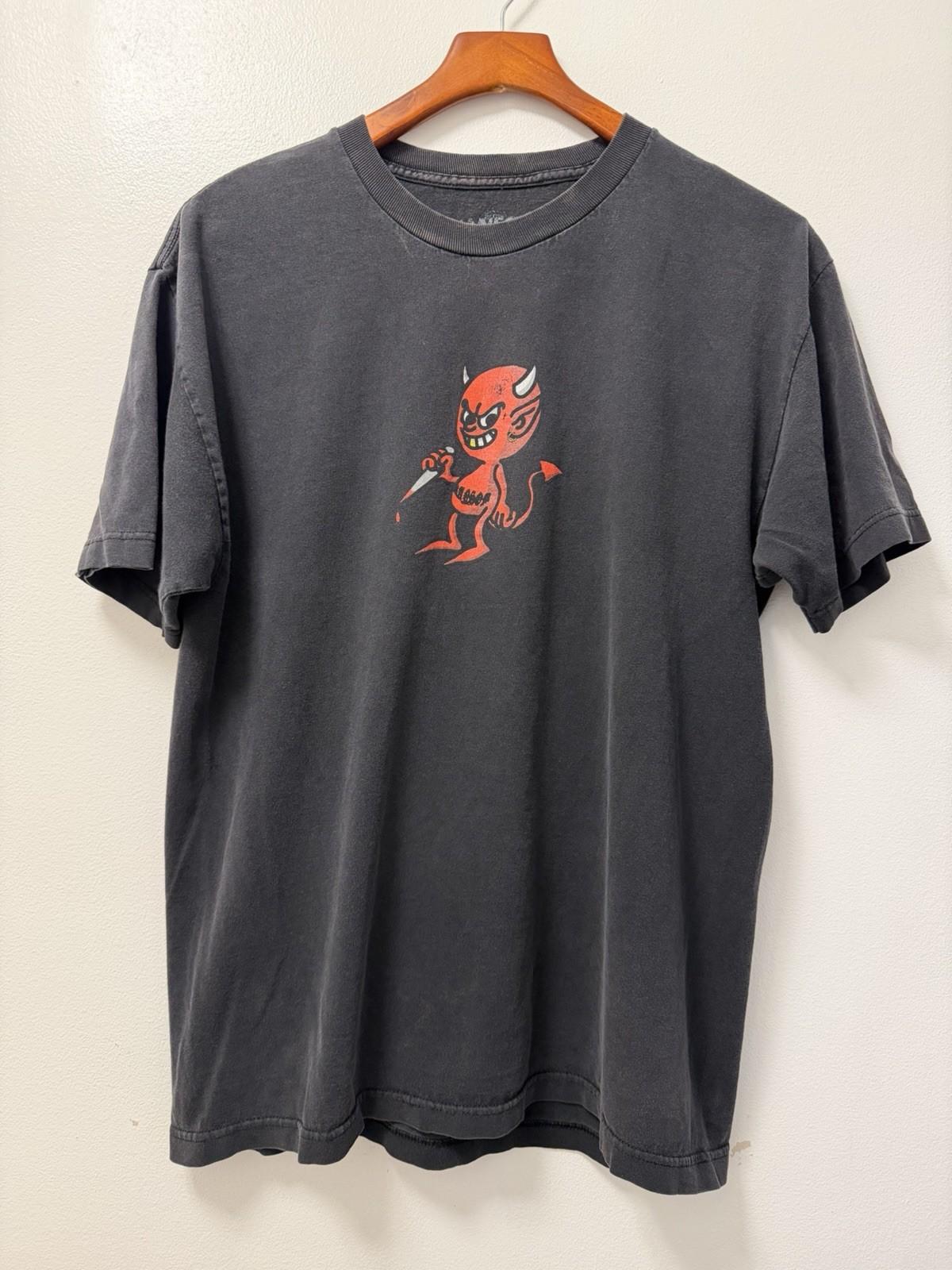 Ransom Devil Logo Black T-Shirt Men’s Size Large Short Sleeve Skate Grunge L