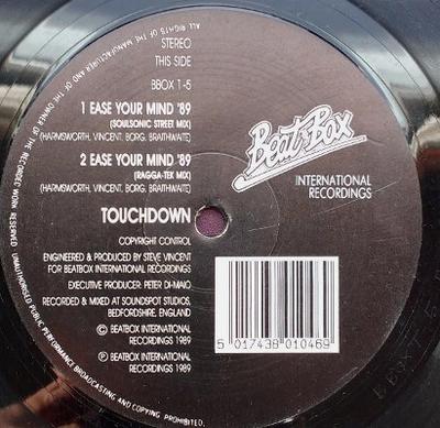 12inch Record TOUCHDOWN - Ease Your Mind '89 BBOXT5 Beatbox Interna 1989 Japan Dance & Electronica Used