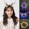 Bandeau Perle Couronne Fleur Lumineux Bandeau Guirlande LED Lumineuse Décoration Fête de Noël