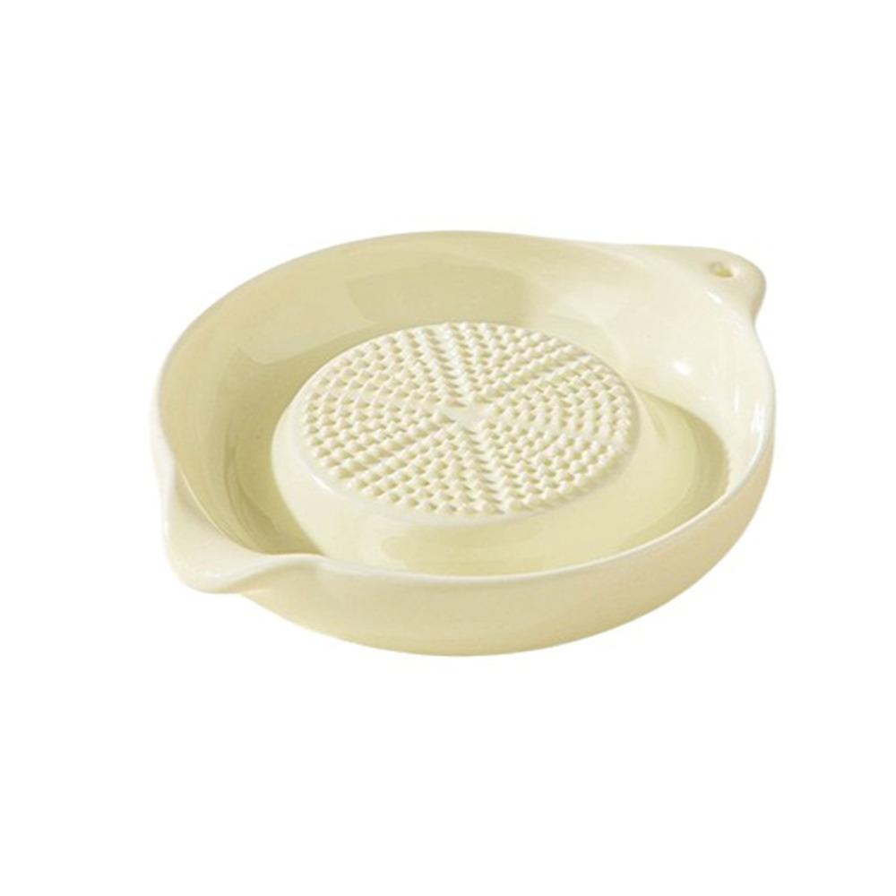Manual Ceramic Ginger Grater Flow Guide Port Hand Grinder Garlic Masher  Ginger Garlic Paste Cream 9x2cm