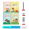 Children's All-English Recessed Groove Copybook: Letters, Numbers, Drawing for Ages 3-5 - Pen Control & Early Education