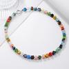 Unisex Personalized Jewelry Gift Her Crystal Geometric Beaded Bracelet DIY Glass Beads String