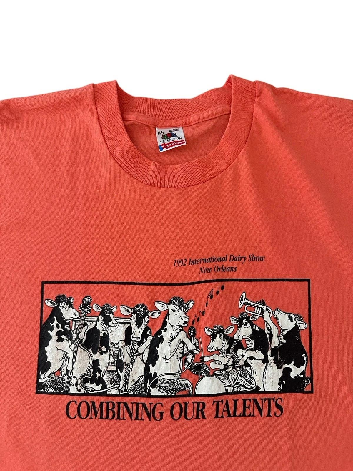 

Vintage International Dairy Show T Shirt Men’s XL 1992 Pink USA 90’s New Orleans 3XL