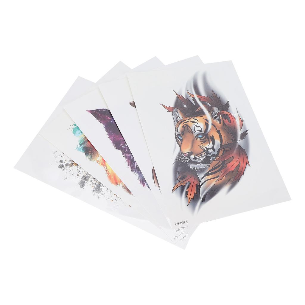 5Pcs Half Arm Temporary Tattoo Sticker Waterproof Long Lasting Tattoo Stickers for Men