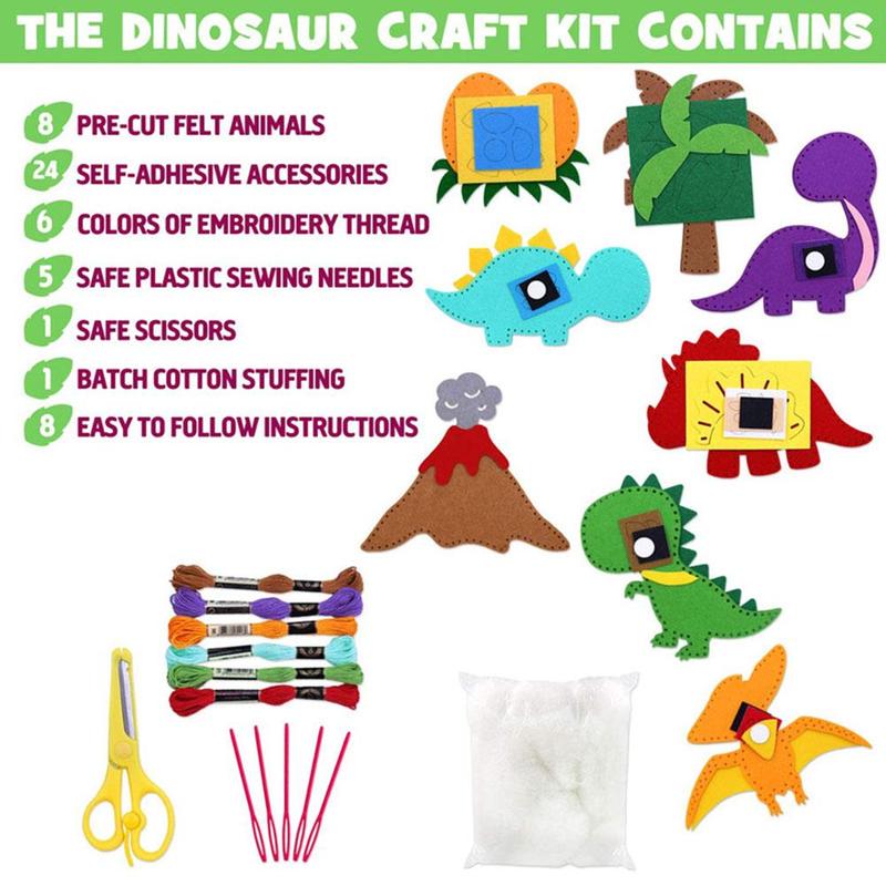Kit Couture Enfant 10 Animaux En Feutre - Loisir Créatif DIY à Partir De 6 Ans - Cadeau Éducatif