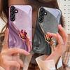 Colorful gemstone pattern For Samsung A 73 72 71 70 56 55 54 53 52 51 50 42 35 34 33 32 31 26 25 24 23 22 30 20 glass phone case