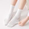 Female Spring and Autumn Pure Color Antibacterial Deodorant Sweat Absorption Anti Pilling Movement Tube Socks