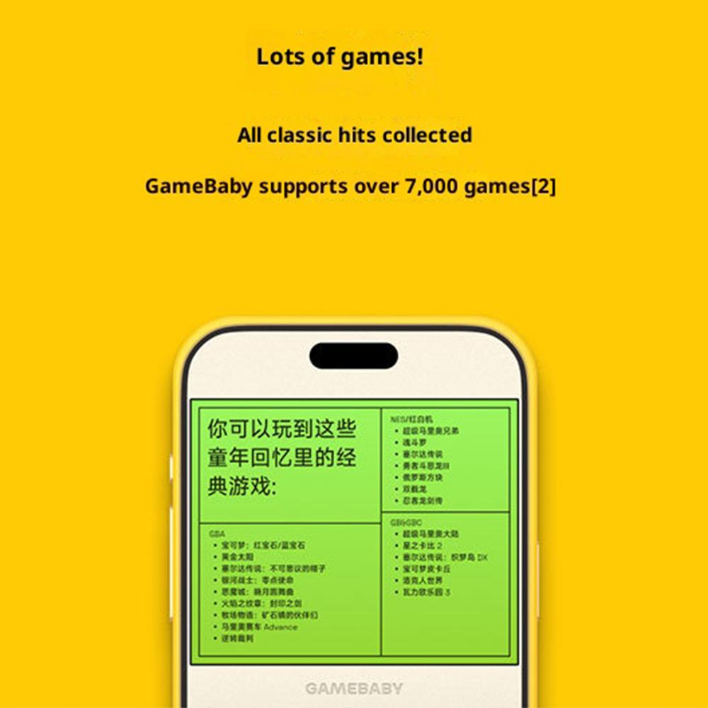 BITMOLAB GAMEBABY Pro iPhone 17 Pro Max Pouzdro Retro Ruční Herní Konzole Design Kryt na Telefon