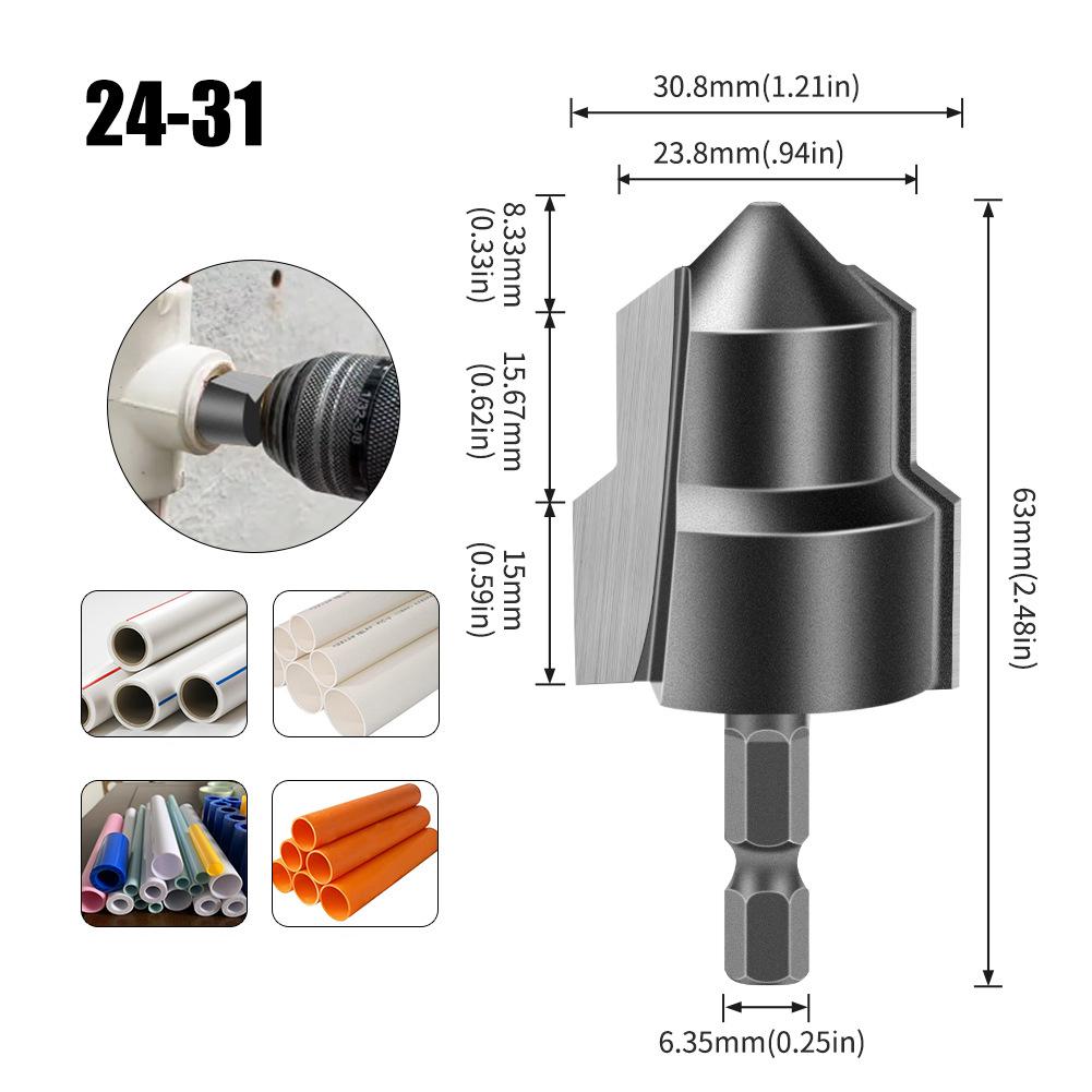 6.35mm Hexagonal Shank Alloy Drill Bit Water Pipe Expansion Drill Punch Plumber Lifting Drill Bit Hexagonal Drill Bits