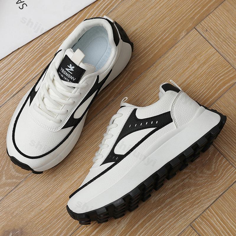 Women's Vulcanized Shoes  Autumn New Comfort Outdoor Non Slip Platform Sneakers Height Increase Fashion Lace Up Casual Shoes
