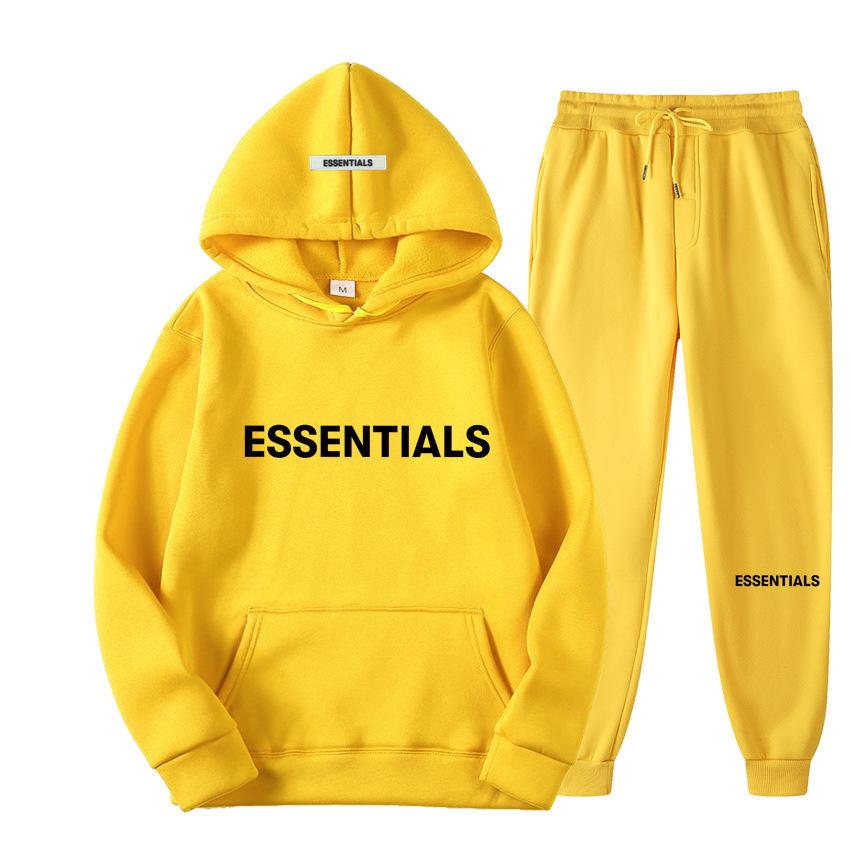 2024 Fear of God Essentials Unisex Hoodie Set - Doppelnähte, High Street Stil für Herbst/Winter