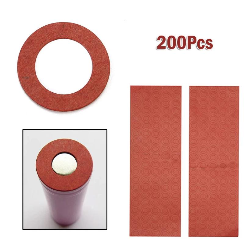 200 Stück Batterieisolator-Isolierring, selbstklebendes Kartonpapier für 18650 Batterieisolierungsdichtung, Schweißlötwerkzeuge