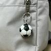 Keychain Pendant with LED Light Realistic Football Design Keyring Compact Bag Decoration Night
