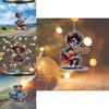Charming Cartoon Acrylic Christmas Tree Pendant For Home And Auto Decoration Gifts