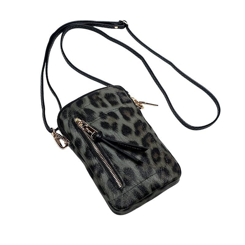 

Pisoraro Pisolaro leopard print gray smartphone pochette Eco bag included PR166 LEOPARD-GRAY