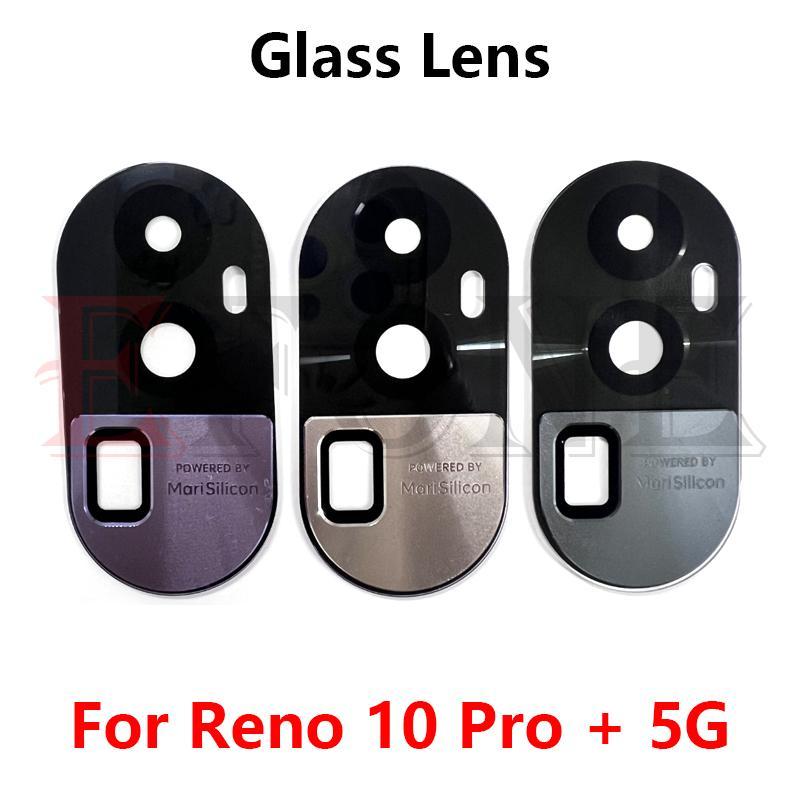 For OPPO Reno 10 Pro Plus + 5G Back Camera Glass Lens with Frame Main Rear Camera Lens Glass Cover Glue Replacement Parts