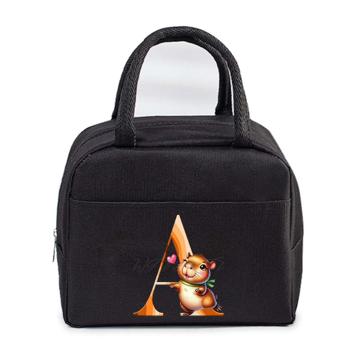 

Office worker small portable lunch bag Oxford cloth letter student large portable bento bag No specification