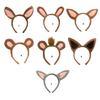 Fasce per Capelli in Peluche a Forma di Animali dello Zoo, Cerchietto con Orecchie, Fascia per Capelli Safari nella Giungla, Cerchietto per Capelli Cosplay per Halloween, Compleanno