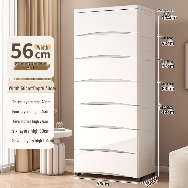 Five-Drawer Plastic Storage Cabinet for Household Organization
