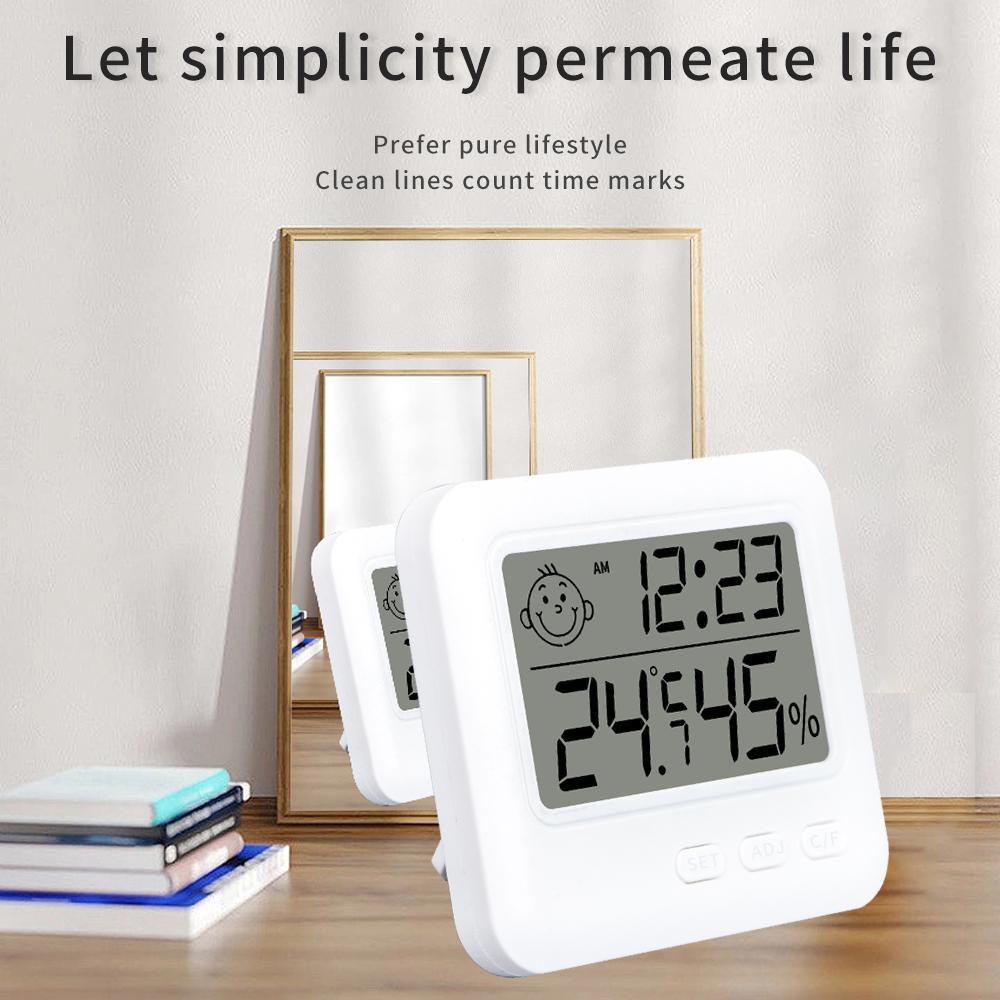 LCD Electronic Digital Thermometer Hygrometer Indoor Outdoor Temperature Humidity Monitor Weather Station For Home