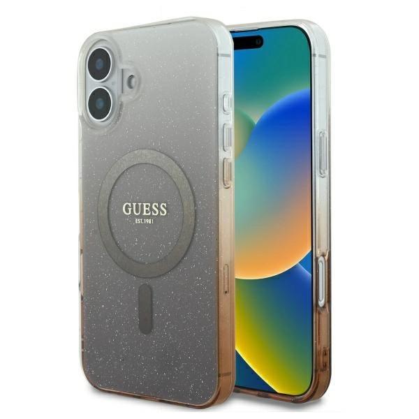 Guess Guhmp16Mhgrcelw Iphone 16 Plus6.7 Brązowy/Brown Hardcase Iml Glitter Gradient Magsafe