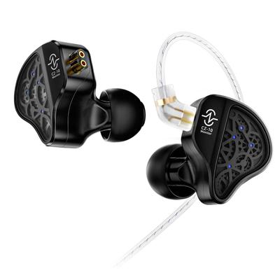 CCZ CZ10 Gaming-Monitor 10mm Dual-Magnet PET-Vibration Dynamisches Getriebe Kabelgebundene IEM mit Geräusch OFC Silberbeschichtet Kompatibel mit Mikrofon Nicht Kopfhörer,