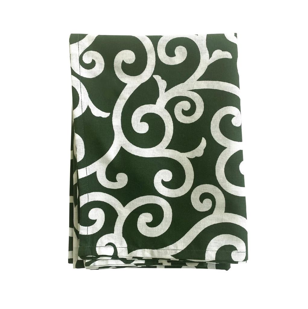 Mashuru Karakusa Pattern Furoshiki 100cm Three Width Cotton Thief Auspicious 100 Large Size (Green)