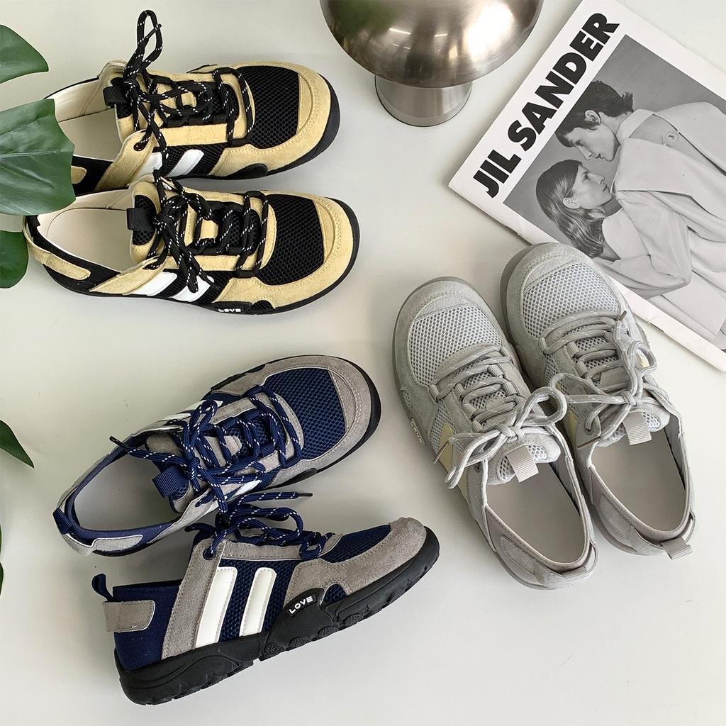 Leather German training shoes women's 2025 new summer mesh breathable non-slip jogging Forrest Gump shoes sports and leisure shoes