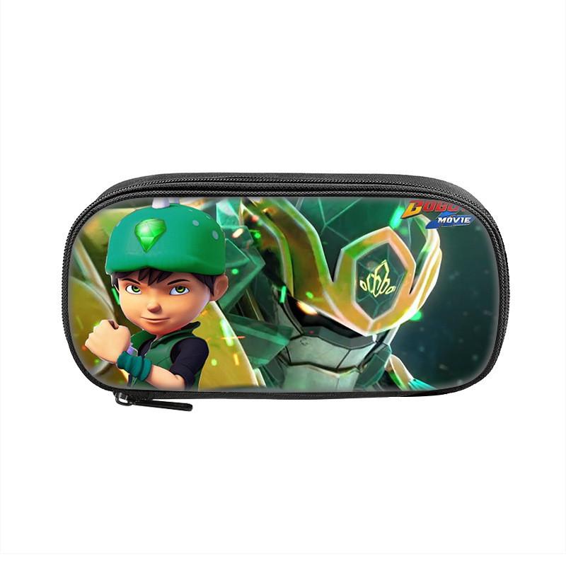 Boboiboy Pencil Case For Kids Nylon Storage Bag With Cartoon Design