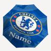 Custom Name Chelsea Football Club Theme Automatic Umbrella, Lightweight & Portable, 8 Rib, Perfect for Outdoor Travel, Birthdays, Christmas, Gifts.