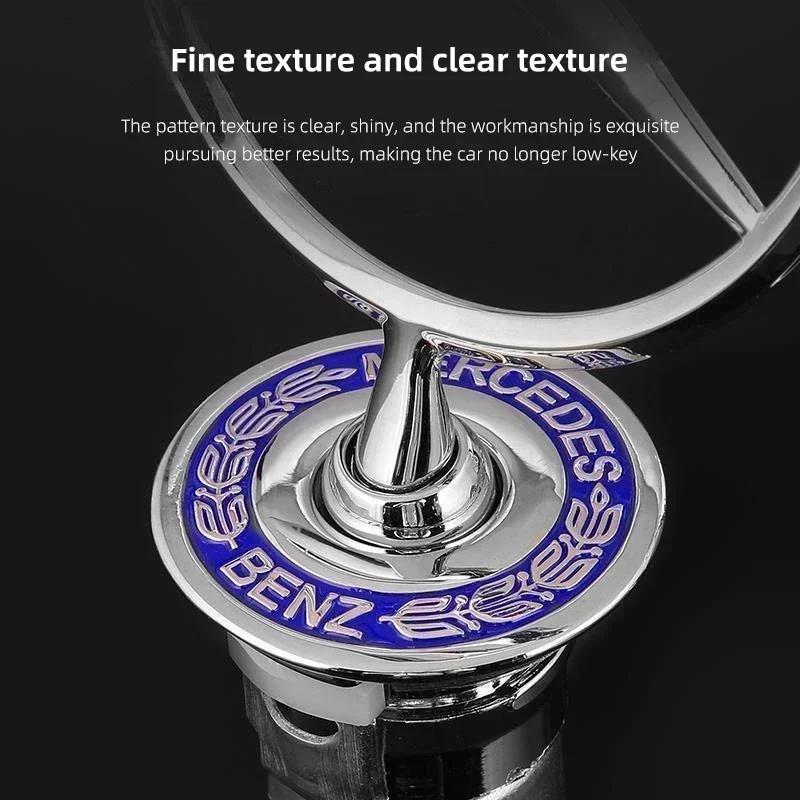 Auto Motorhaubenemblem Fronthaube Chrommarkierung Zubehör für Mercedes Benz AMG W204 W205 W203 W211 W212 W213 W201 W210 W124 FB1