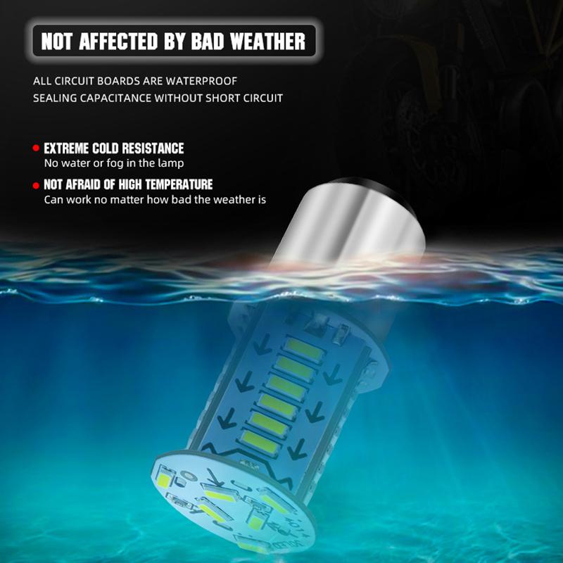 Universal LED Motorcycle Strobe Brake Light Bulbs Car Tail Parking Reverse Lights Auto Brake Lamps Motorcycle Tail Light 1/2Pcs
