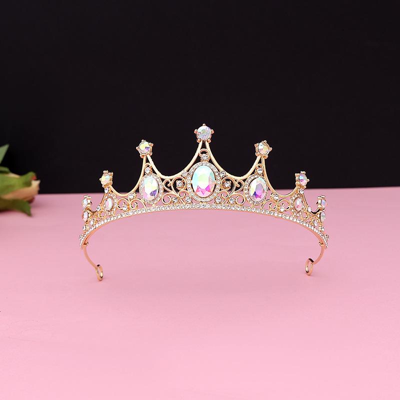 Black Baroque Crown Tiara Bride Eighteen Female Bar Mitzvah Birthday Princess Crown