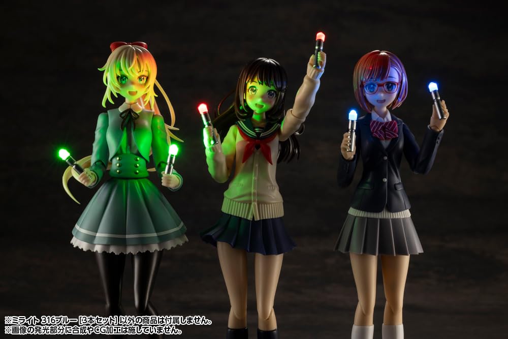 KOTOBUKIYA Modeling Support Goods Miraite 316 Blue of Total Length 16mm Plastic Model M.S.G [Set 3] Approx. Non-Scale