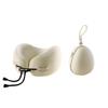 Memory Foam U Shaped Neck Pillow Compact Foldable Travel Pillow for Airplane Nap Neck Support