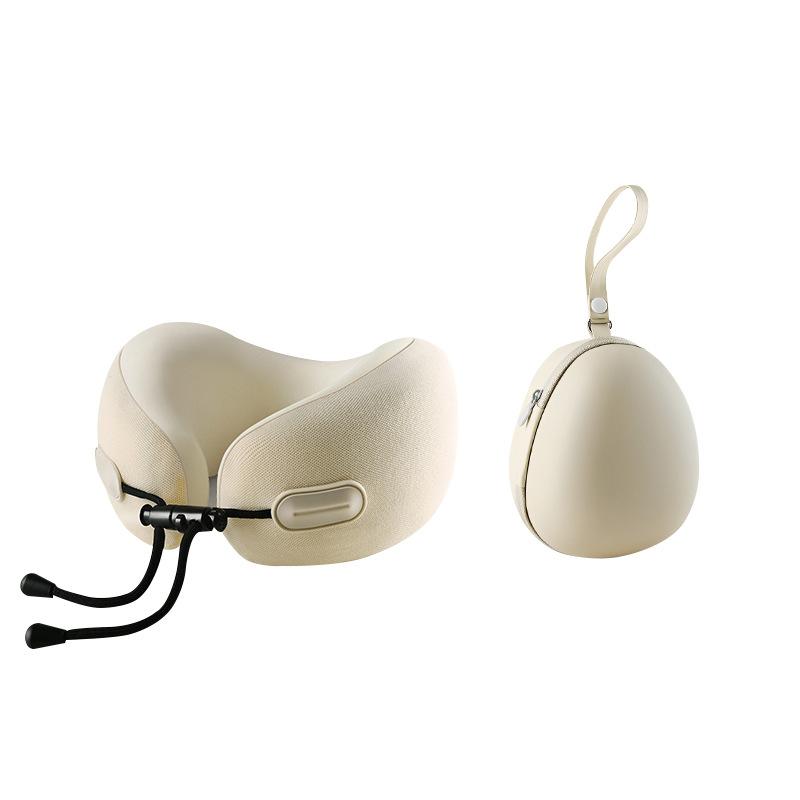 Memory Foam U Shaped Neck Pillow Compact Foldable Travel Pillow for Airplane Nap Neck Support