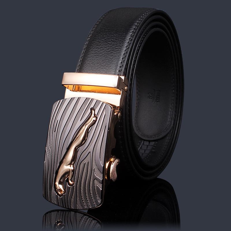 Men's High-End Genuine Leather Automatic Buckle Belt