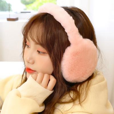 New Cute Warm Ear Warmer Solid Color Cold Protection Earflap Thickened Folding Ear Cover Outdoor